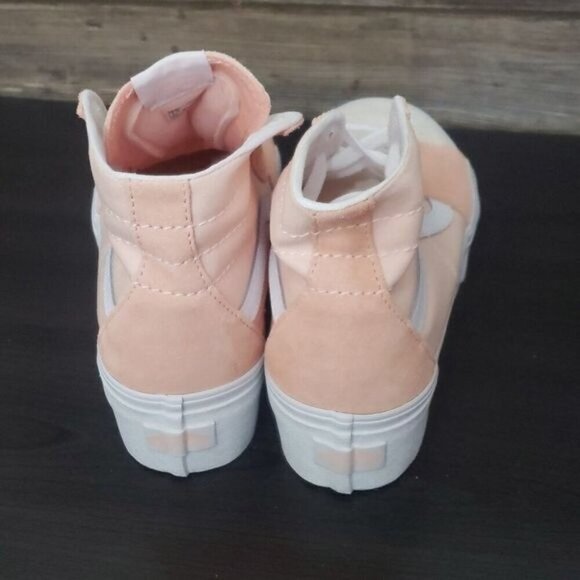 New Vans Sk8 Hi Peach Pink High Tops Platform Sneakers Skater Festival Girly - Picture 6 of 10